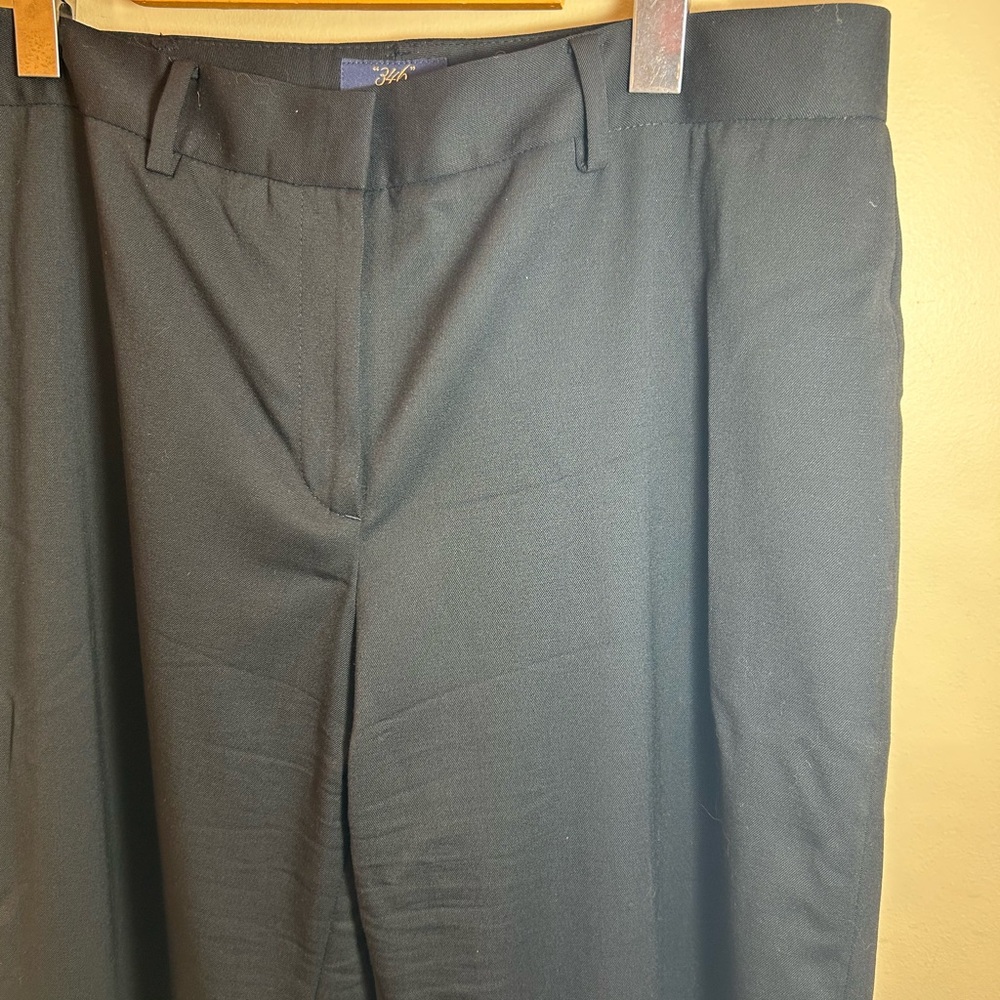 Brooks Brothers “346” Wool Blend Lined Stretch Black Dress Pants